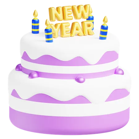 New Year Cake  3D Icon