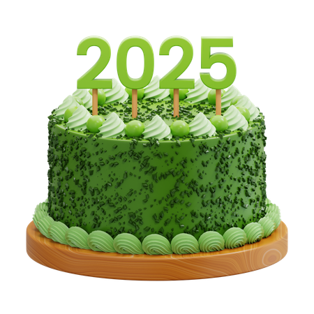 New Year Cake  3D Icon