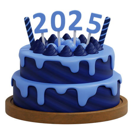 New Year Cake  3D Icon