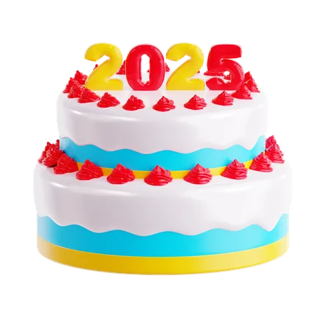 New Year Cake  3D Icon