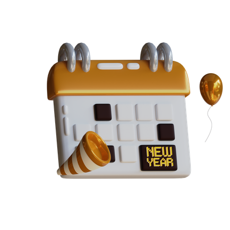 New Year Calendar  3D Icon