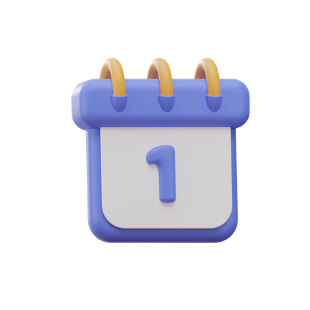 New Year Calendar  3D Icon