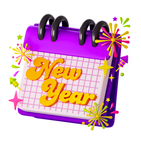 New Year Calendar  3D Icon