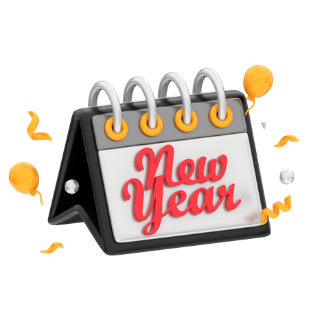 New Year Calendar  3D Icon