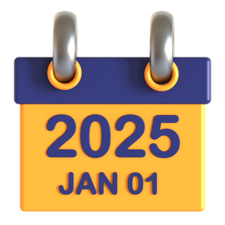 New Year Calendar  3D Icon