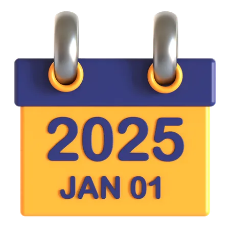 New Year Calendar  3D Icon