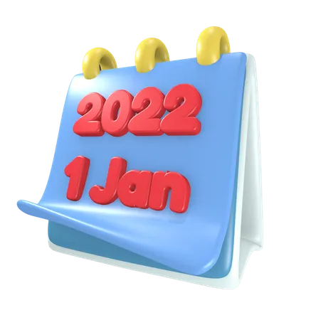 3 D Rendering Of New Year Icon Calendar 3D Illustration