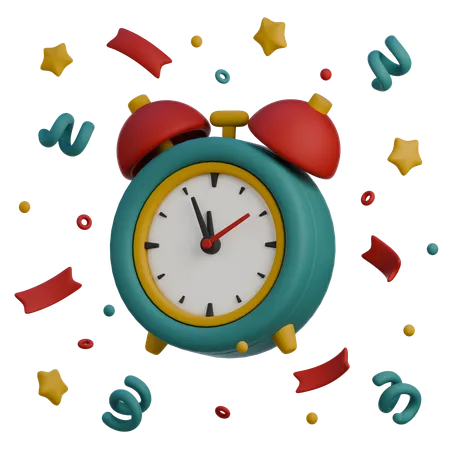3 D Icon Of New Year Clock 3D Icon