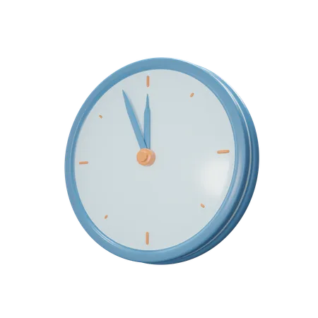 New Year clock  3D Icon