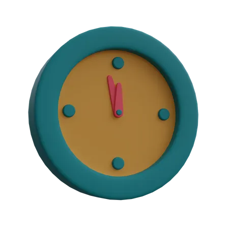 New year clock  3D Icon