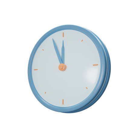 New Year clock  3D Icon