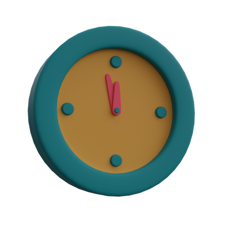 New year clock  3D Icon