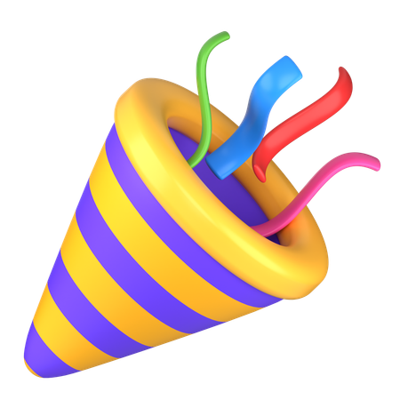 New Year Confetti  3D Icon