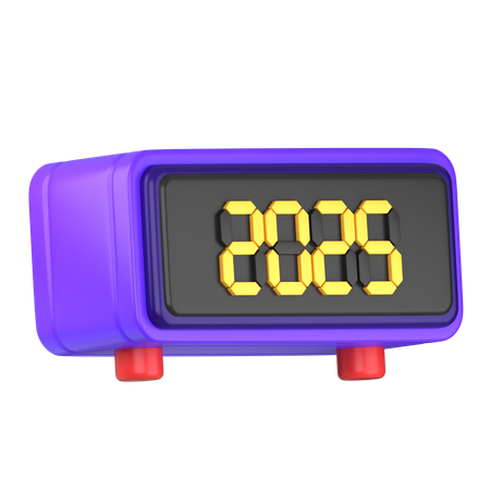 New Year Countdown 2025  3D Icon