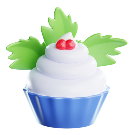 New Year Cupcake  3D Icon