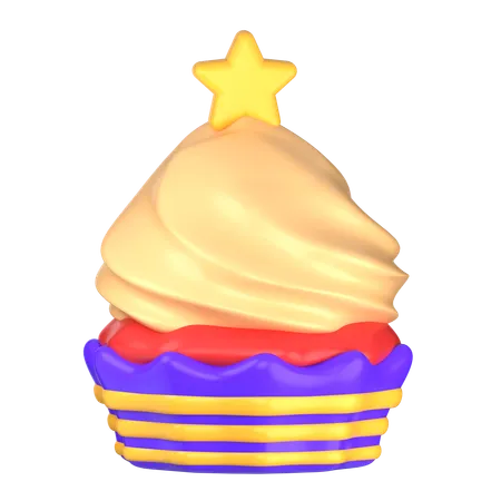 New Year Cupcake  3D Icon