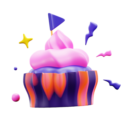 New Year Cupcake  3D Icon