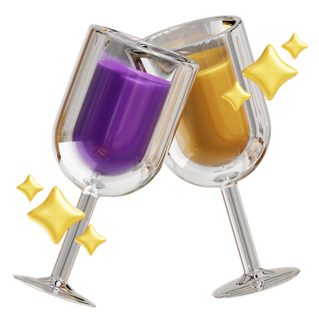 New Year Drink  3D Icon