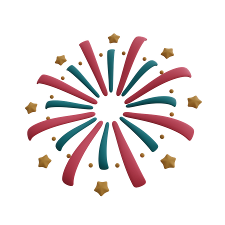 New year firework  3D Icon