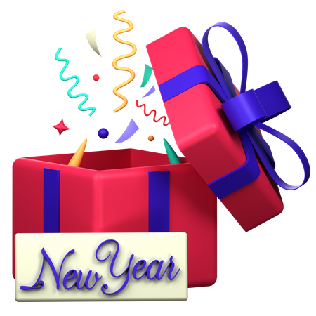 New Year Gift  3D Icon