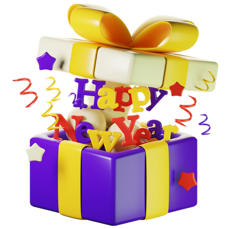 New Year Gift  3D Icon