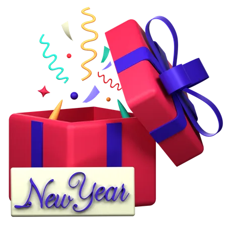 New Year Gift  3D Icon
