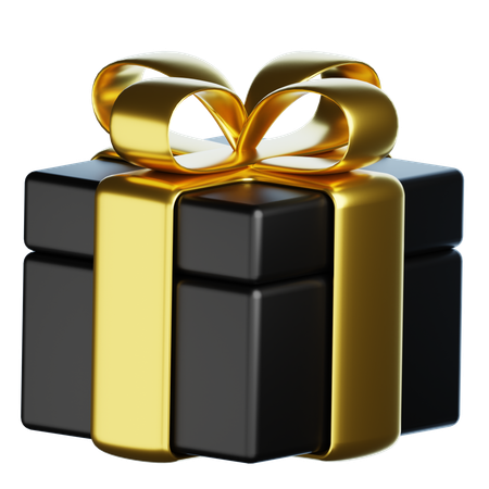 New Year Gift Box  3D Icon