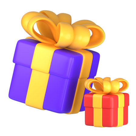 New Year Gift Box  3D Icon