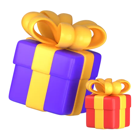 New Year Gift Box  3D Icon