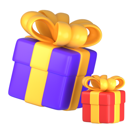 New Year Gift Box  3D Icon