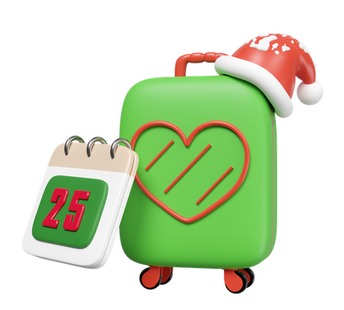 New Year Holiday Travel  3D Icon