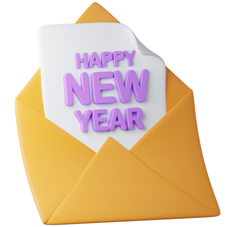 New Year Invitation  3D Icon