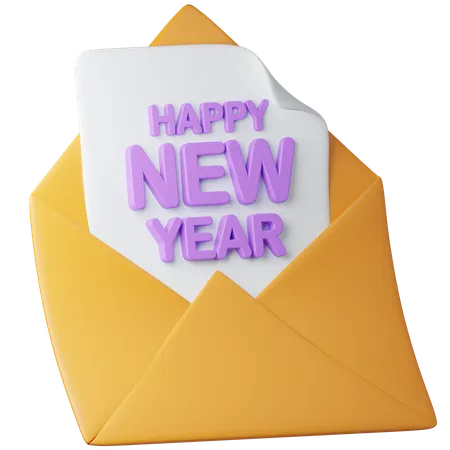 New Year Invitation  3D Icon