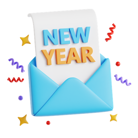 New Year Invitation  3D Icon