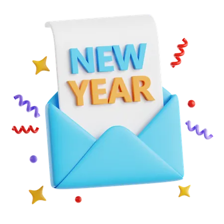 New Year Invitation  3D Icon