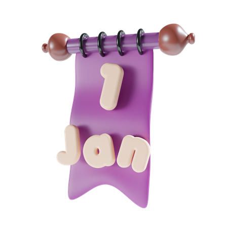 New Year Lable  3D Icon