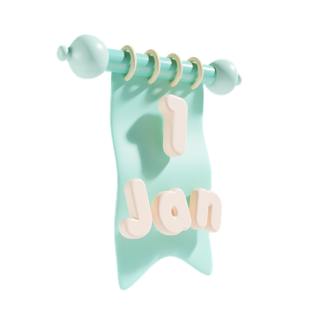 New Year Lable  3D Icon