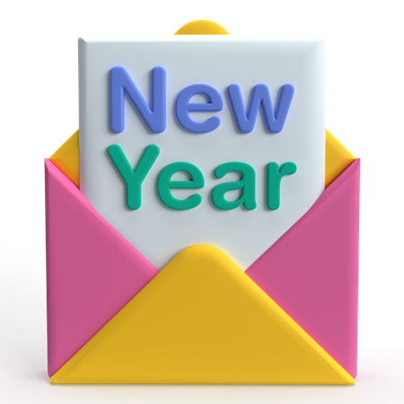 New Year Mail  3D Icon