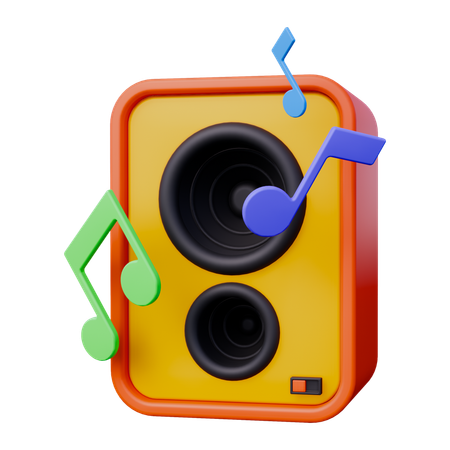 新年の音楽  3D Icon