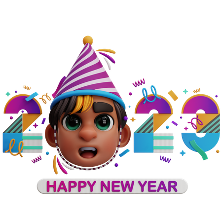 Happy New Year Party 2023 3D Icon