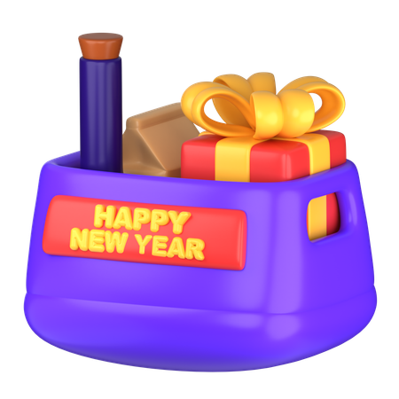 New Year Party Bag  3D Icon