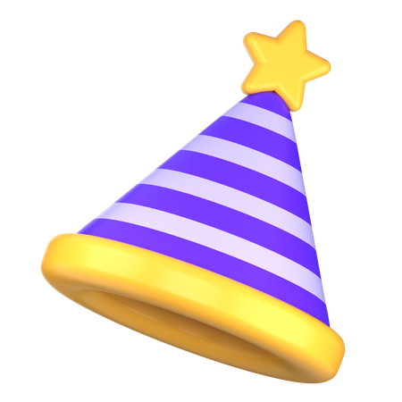 New Year Party Hat  3D Icon