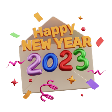 New Year Party Invitation  3D Icon