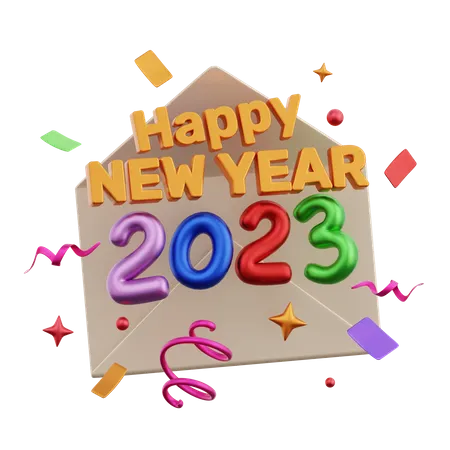 New Year Party Invitation  3D Icon