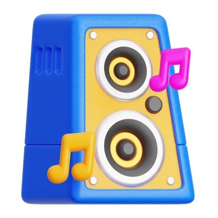 New Year Party Speaker  3D Icon