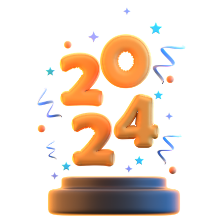 New Year Podium  3D Icon