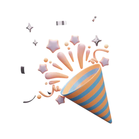 New year poper  3D Icon