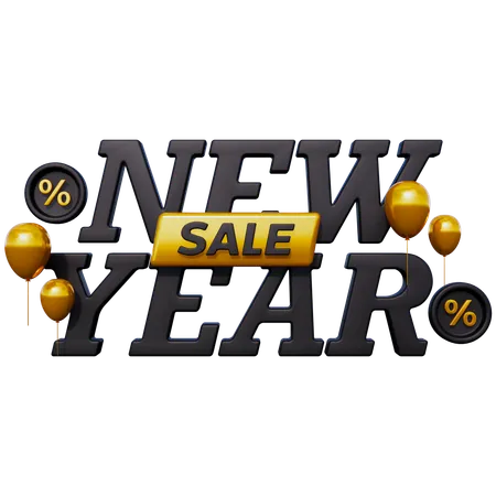 New Year Sale  3D Icon