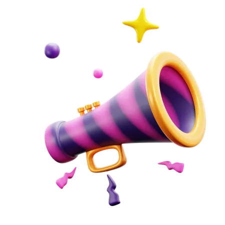 Mexican Trumpet For Carnival Party Music Instrument And New Happy New Year Celebration 3 D Icon Illustration Design 3D Icon