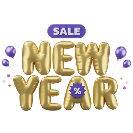 New year sale 3D Icon  3D Icon